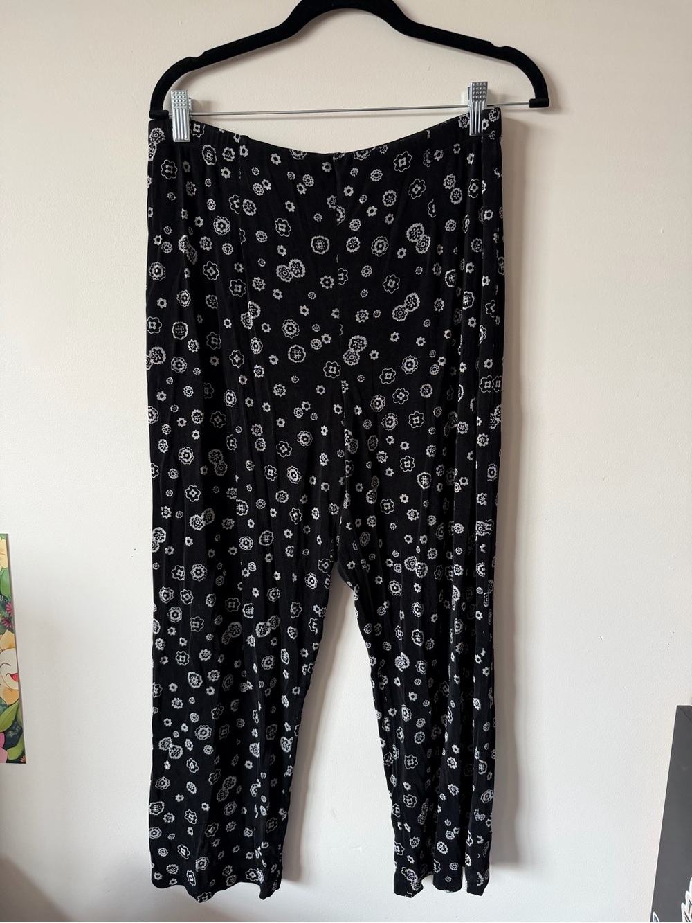 Coldwater Creek Black Boho Whimsigoth Stretchy Pants